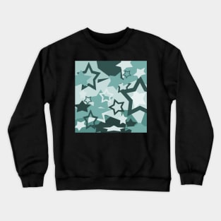 Graphic Blue Stars Crewneck Sweatshirt